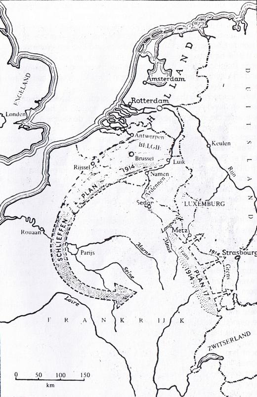 Schieffenplan Duitse inval Belgie in 1914